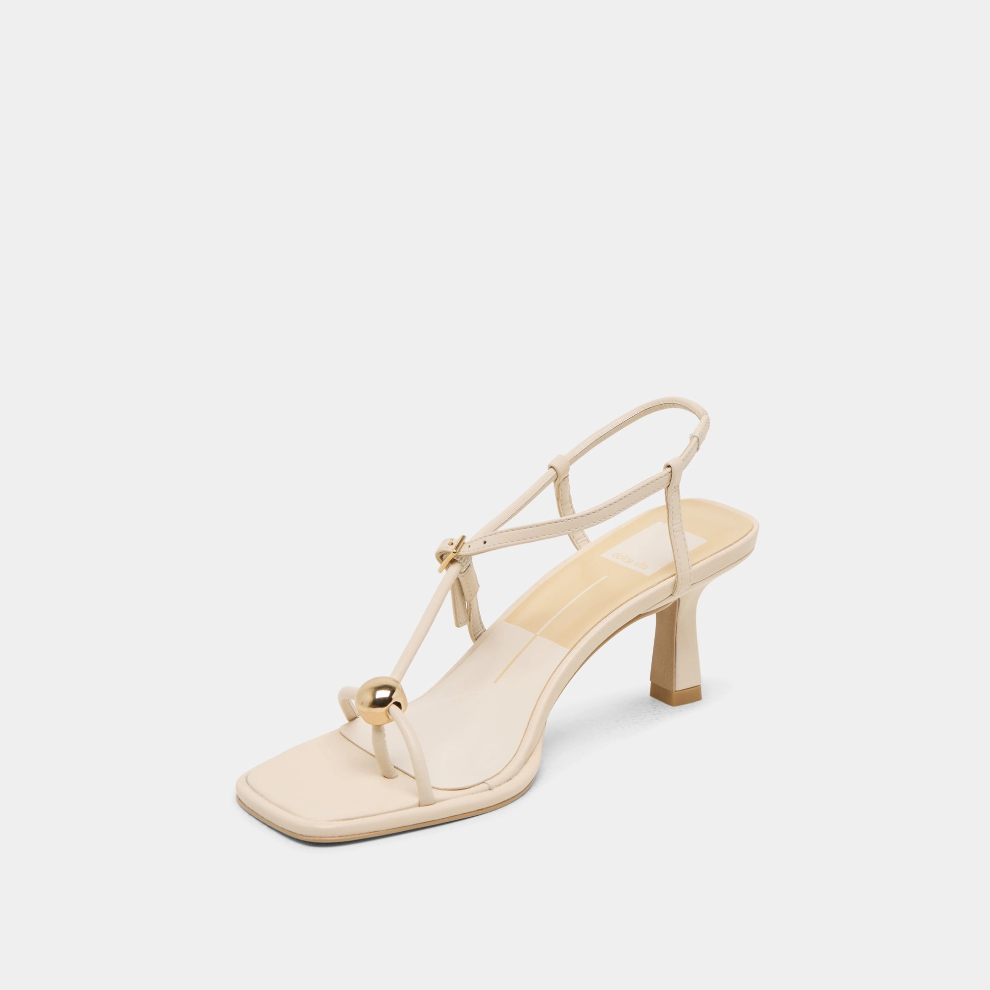 MYLEE HEELS CREME LEATHER