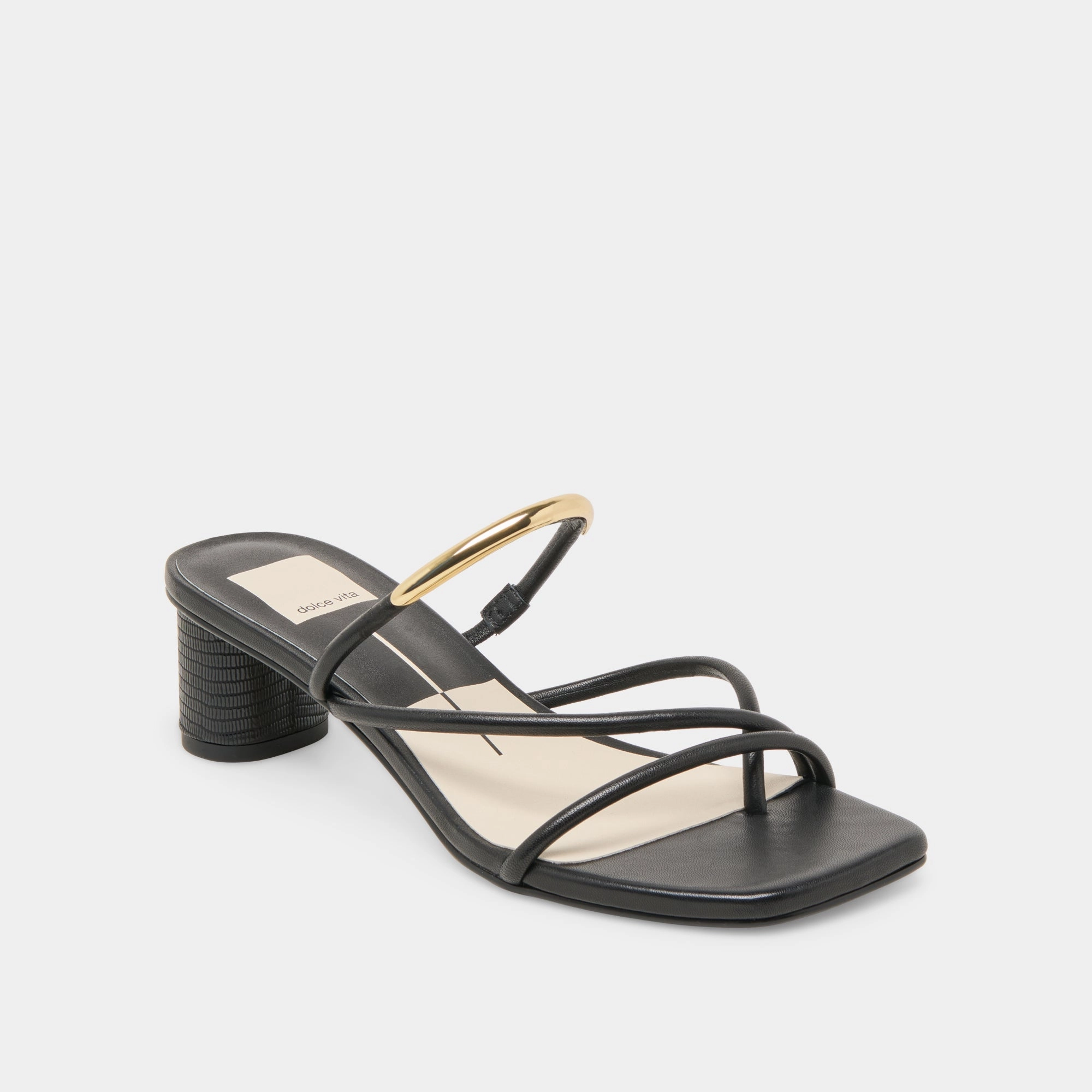 NAIRA HEELS BLACK LEATHER