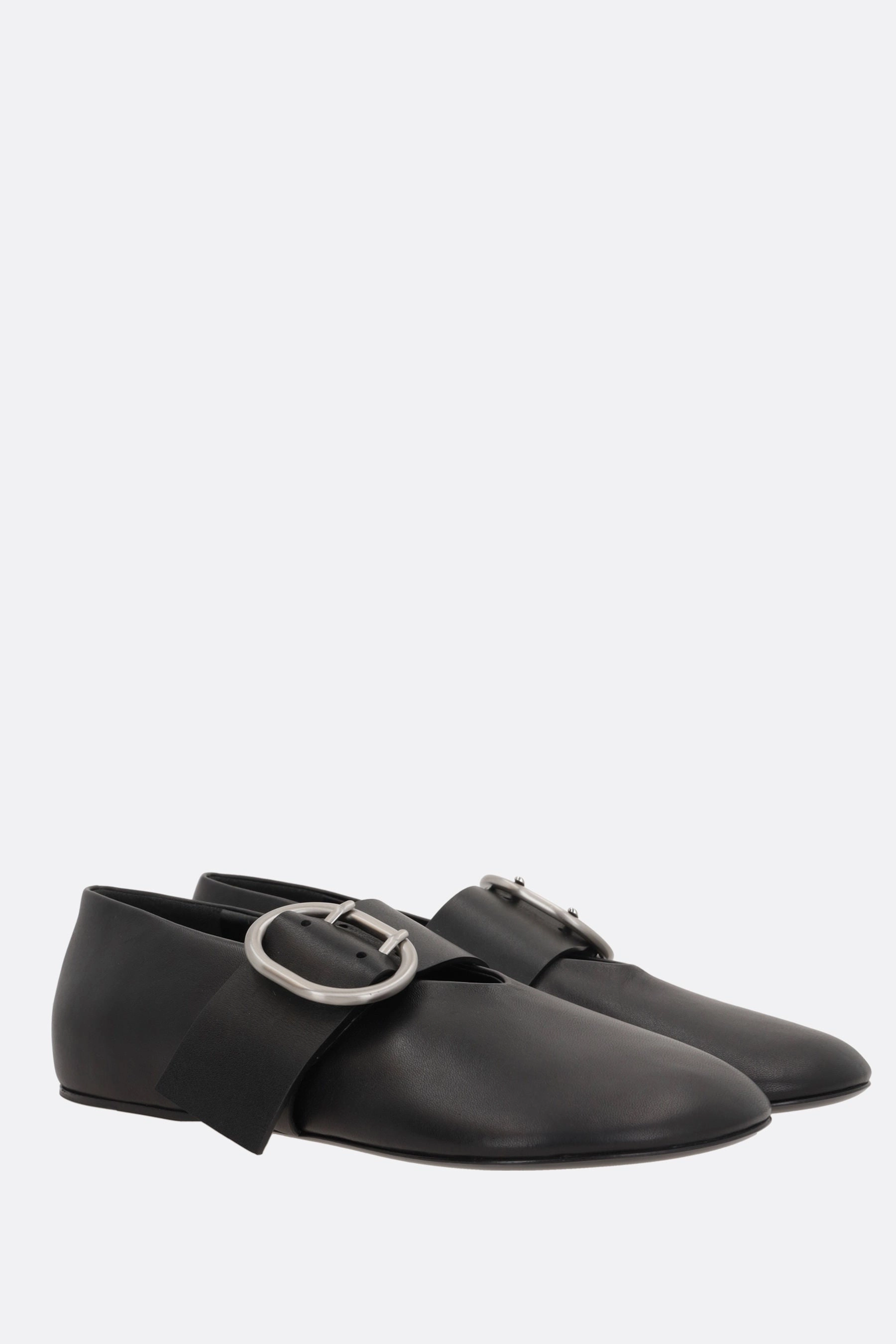 nappa ballerinas with Cannolo buckle