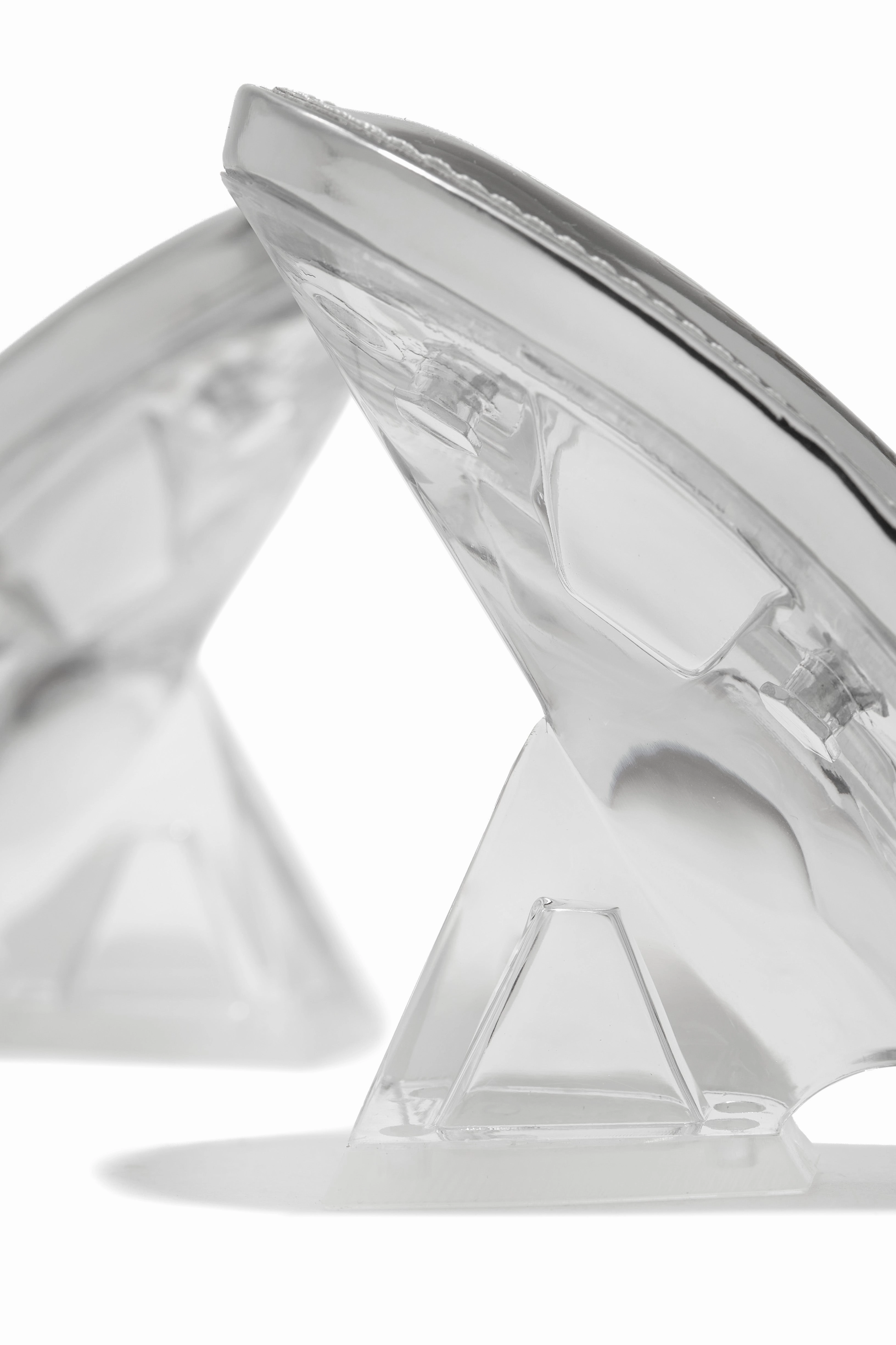Nicky Slip On Mule Heels - Clear