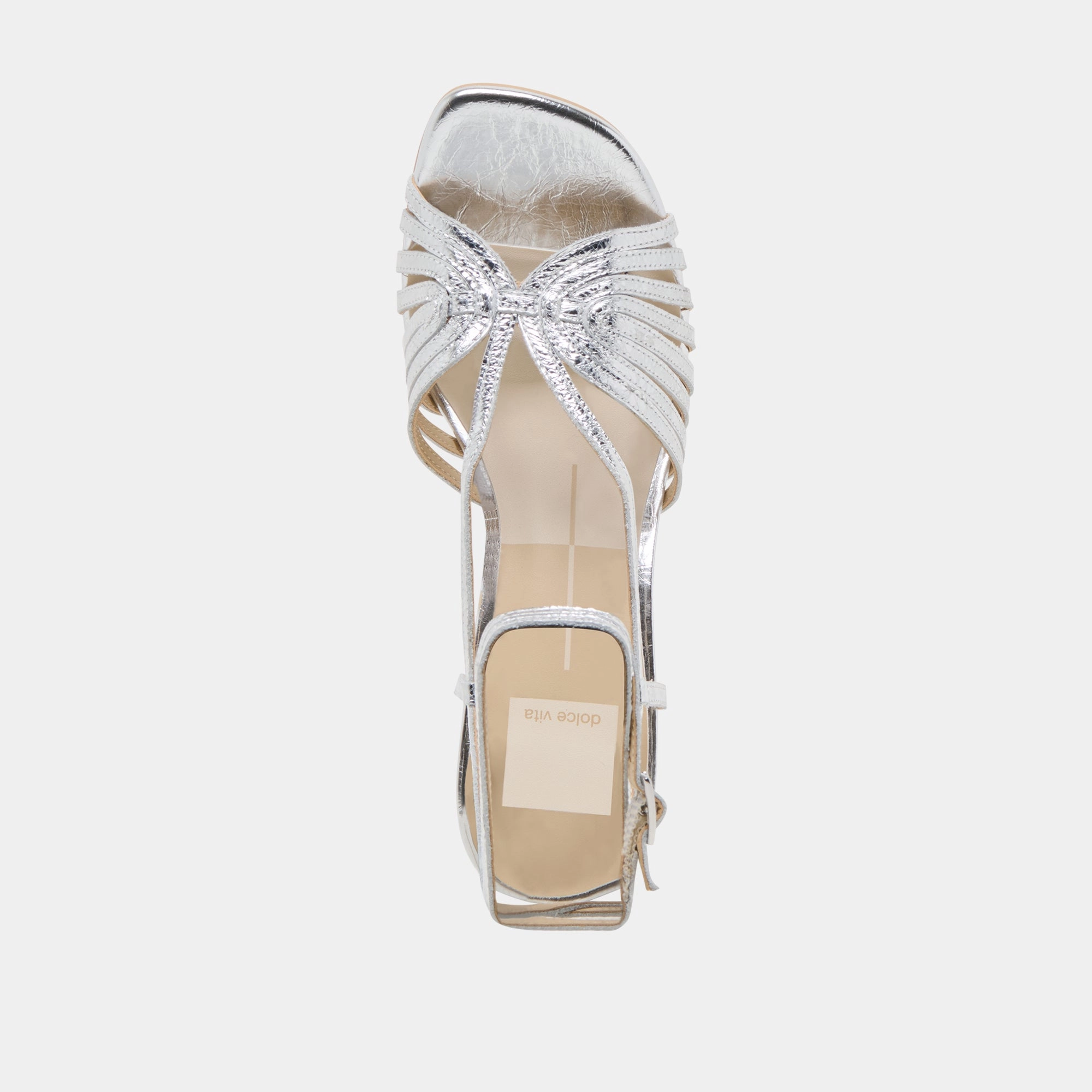 NIVANA HEELS SILVER DISTRESSED LEATHER
