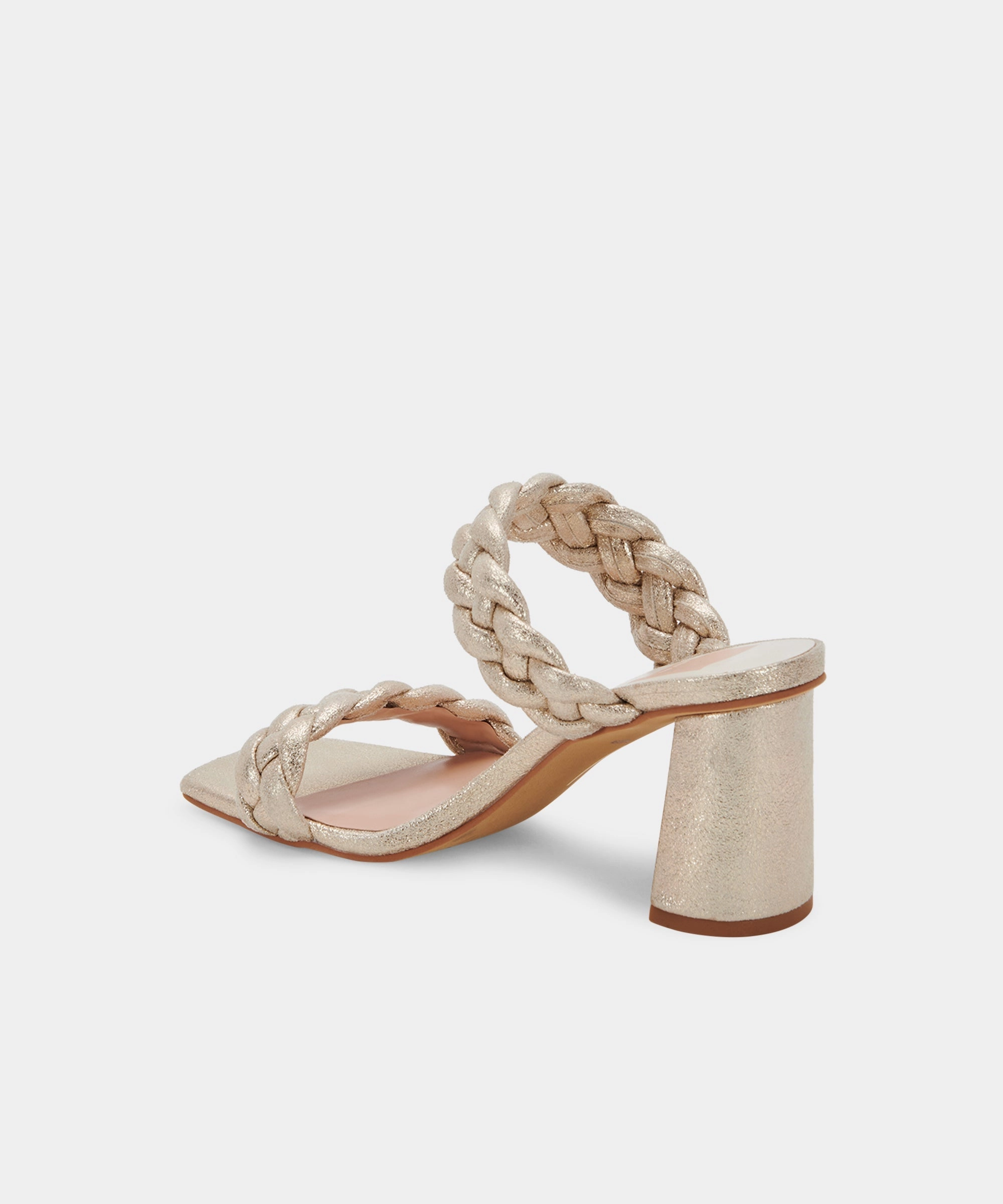 PAILY HEELS LIGHT GOLD METALLIC STELLA SUEDE - re:vita