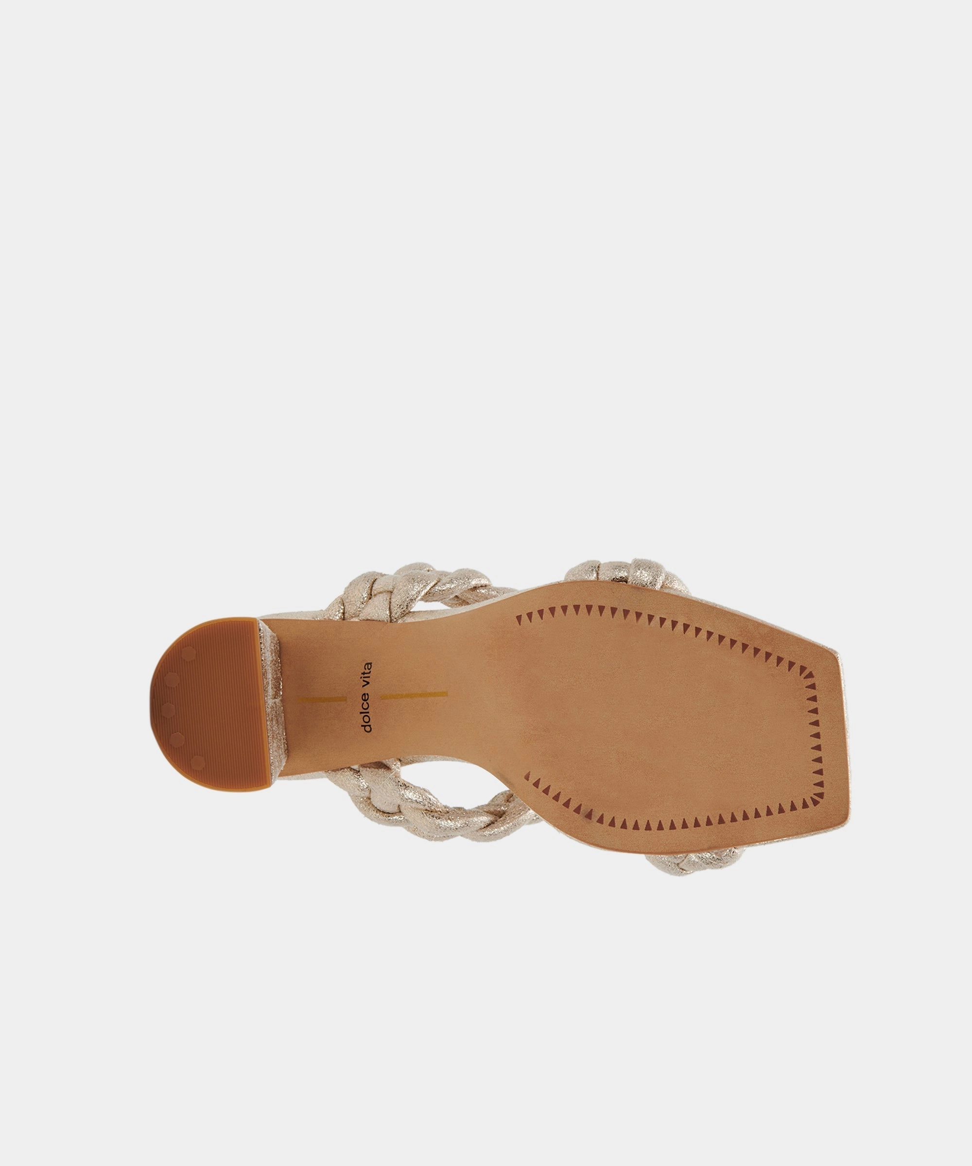 PAILY HEELS LIGHT GOLD METALLIC STELLA SUEDE - re:vita