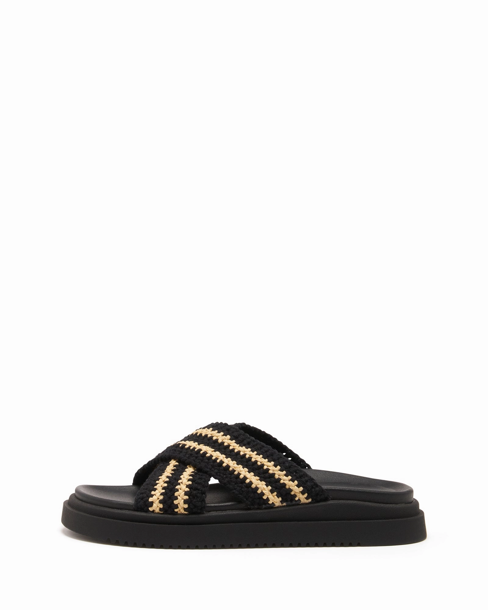 Peta Platform Sandal Black/Beige