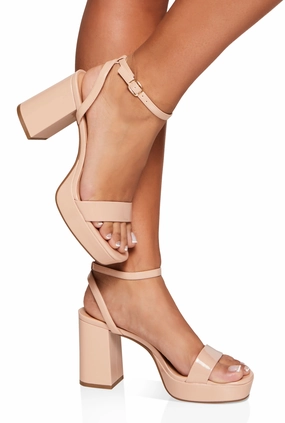 Platform Block Heel Sandals