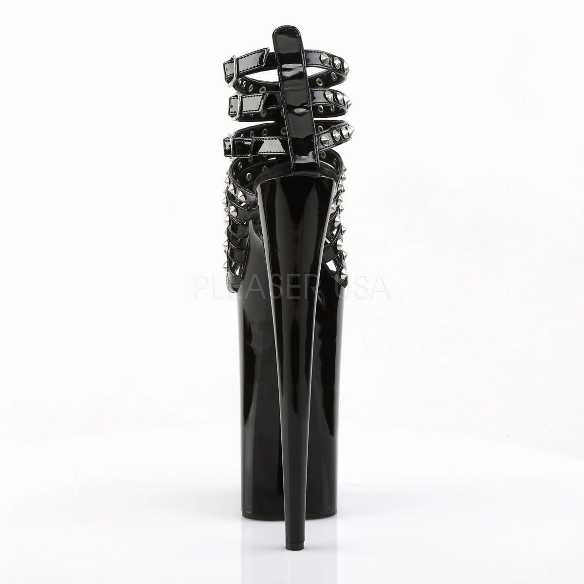 PLEASER BEYOND-093 Black Extreme 10 Inch High Heels