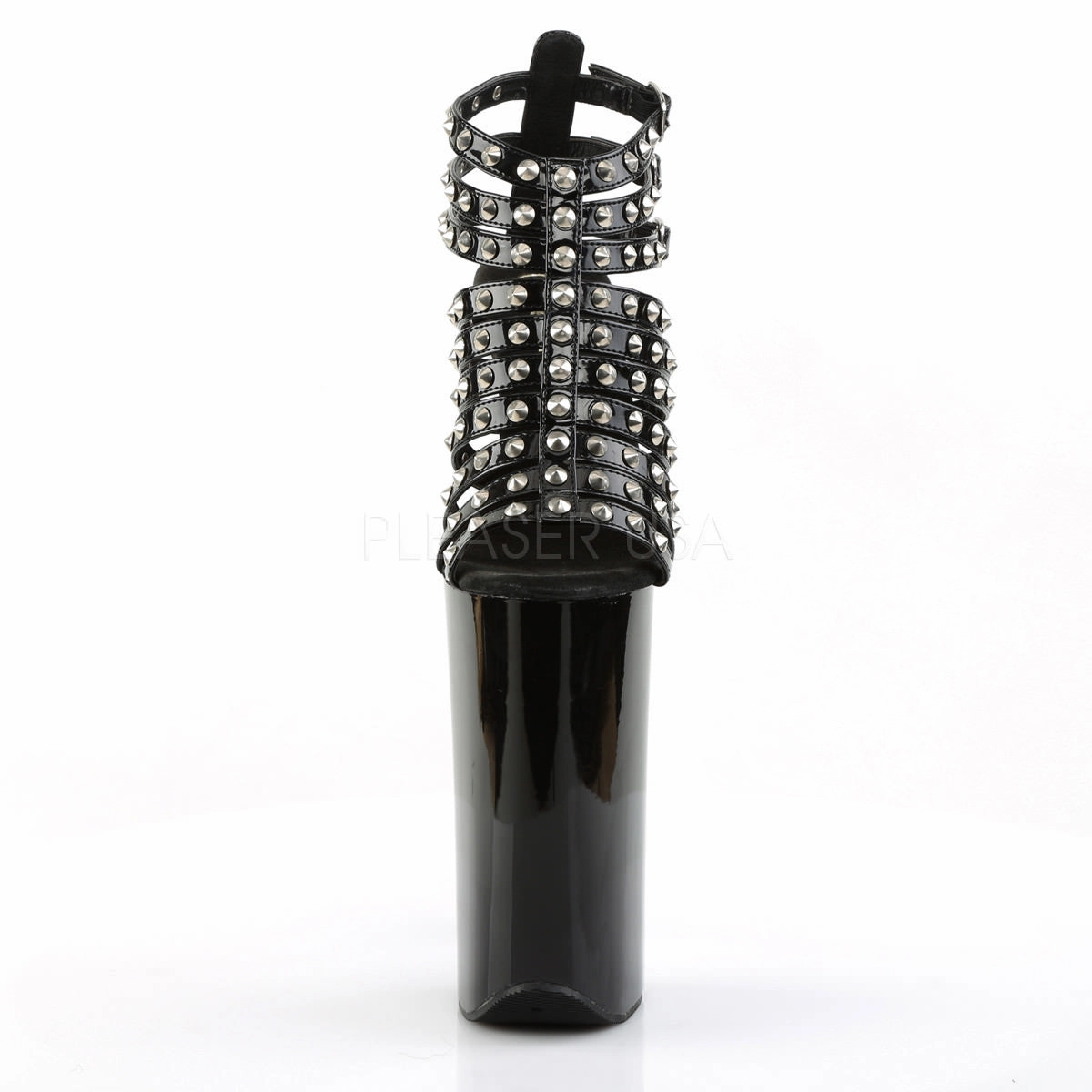 PLEASER BEYOND-093 Black Extreme 10 Inch High Heels