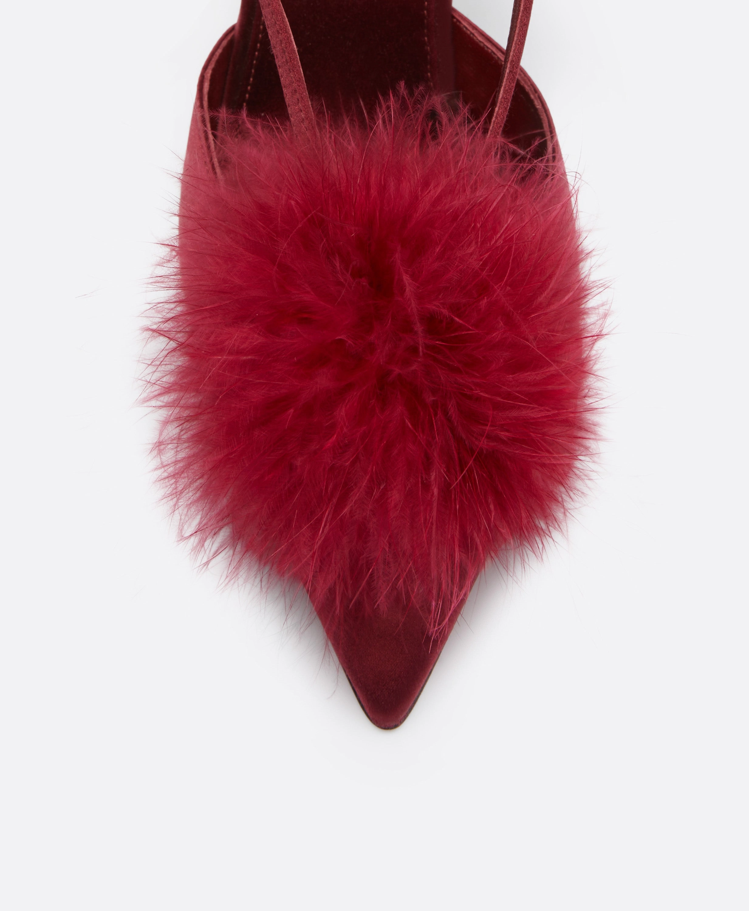 Raffaella 90 Red Satin Slingbacks