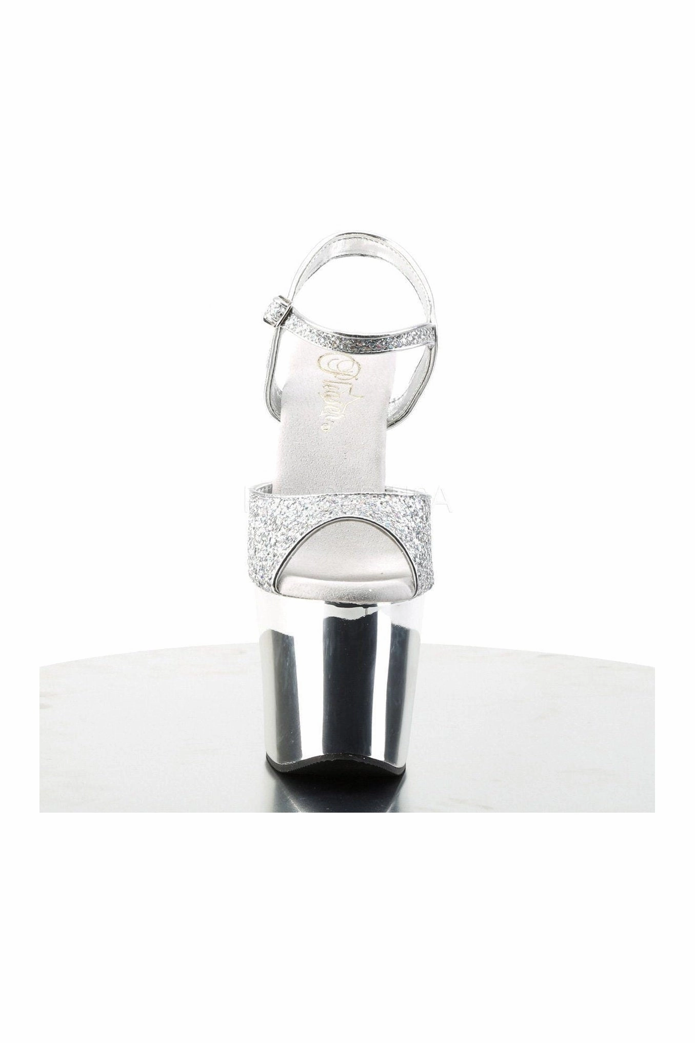 REVOLVER-709G Platform Sandal  | Silver Glitter
