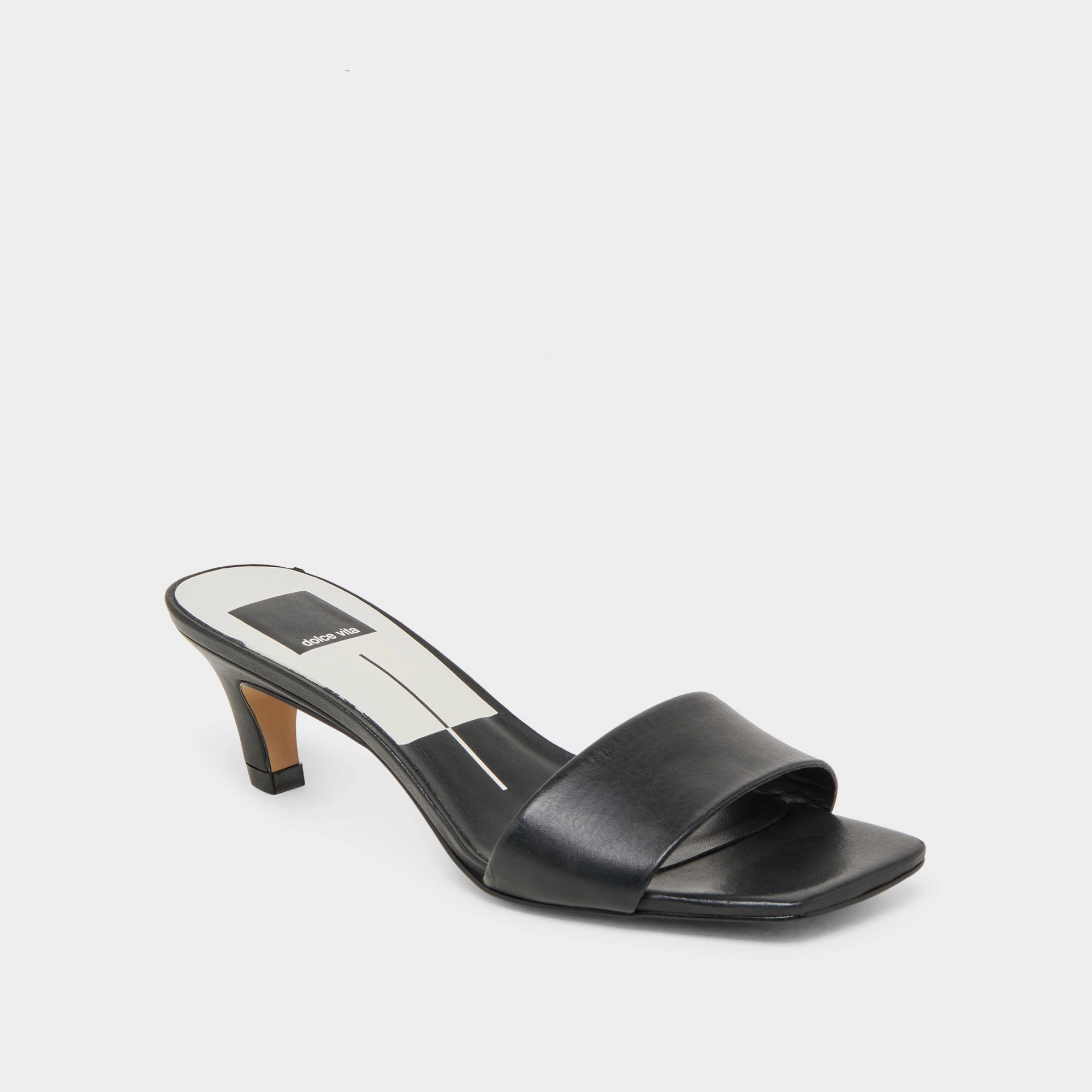 REXA HEELS BLACK LEATHER