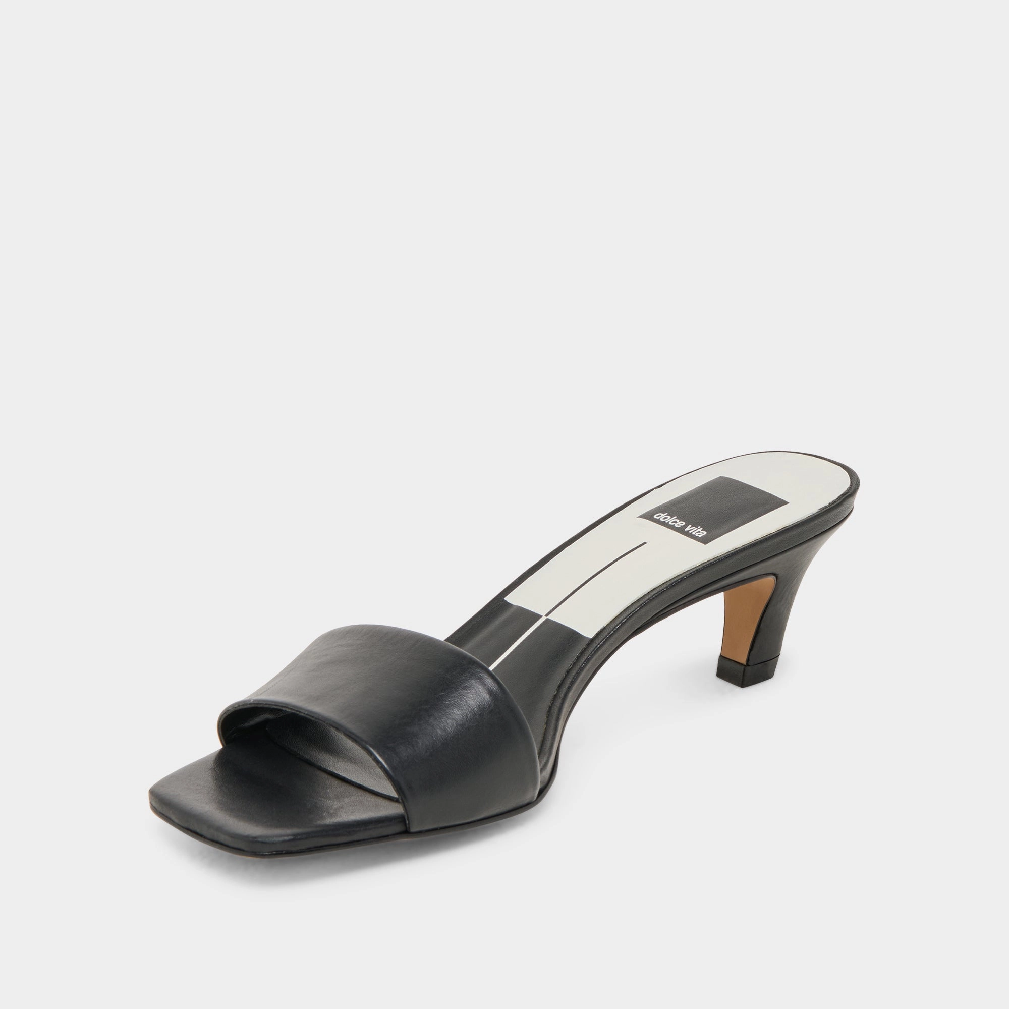 REXA HEELS BLACK LEATHER