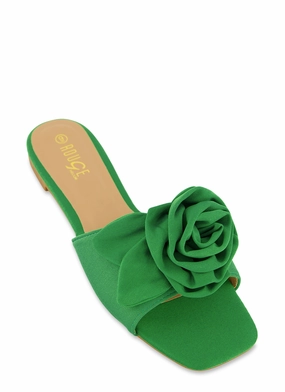 Rose Band Square Toe Sandals