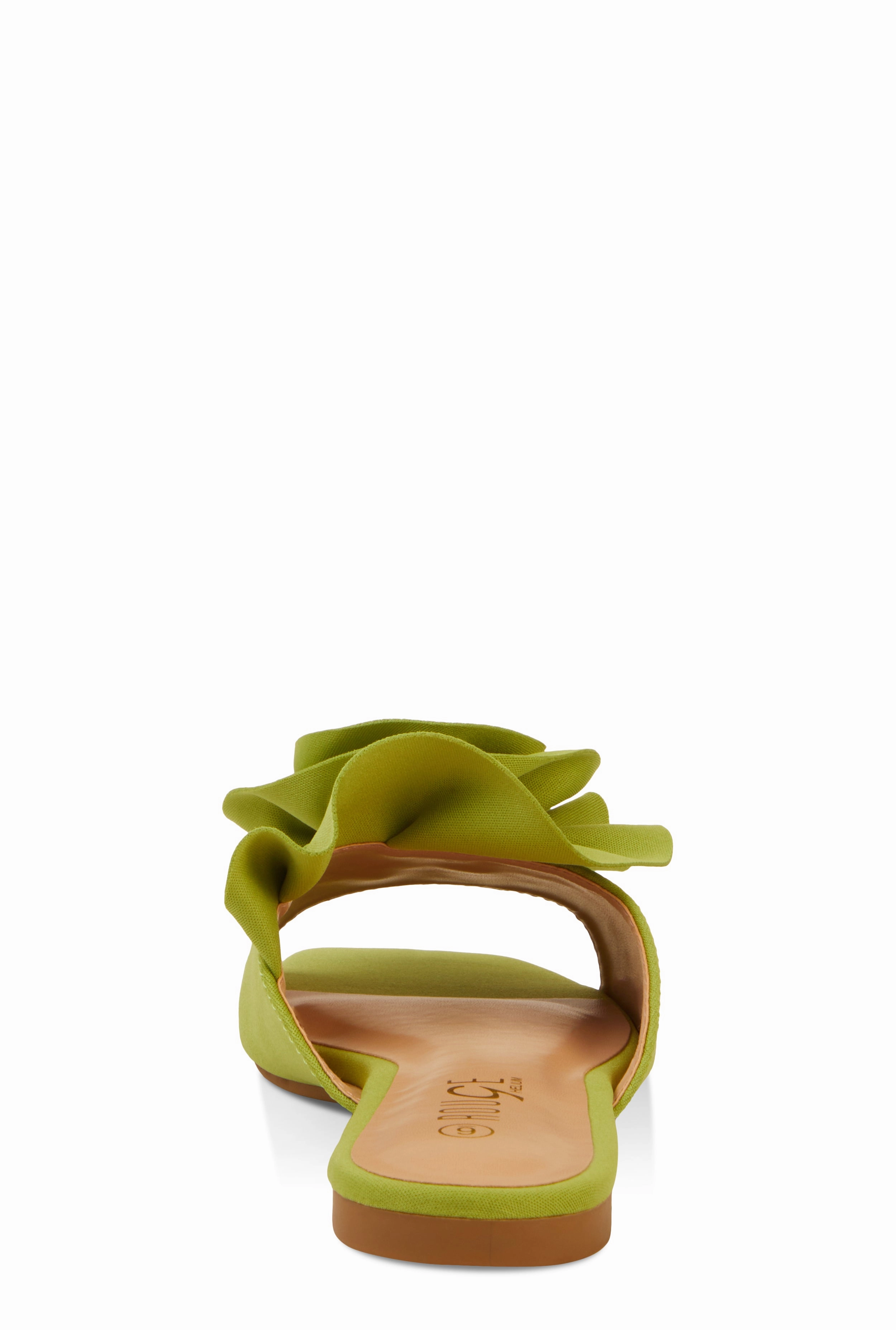 Rose Band Square Toe Slide Sandals