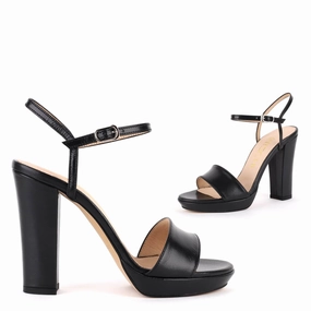 SAMI BLACK LEATHER - high platform