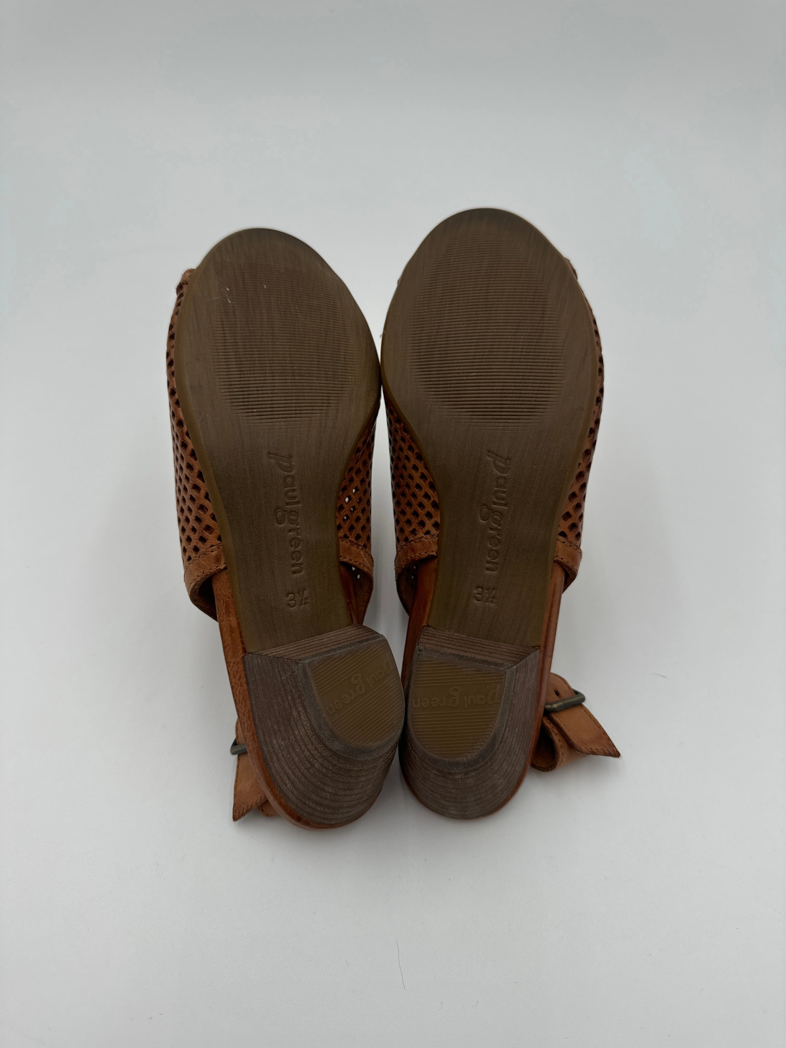 Sandals Heels Block By Paul Green In Brown