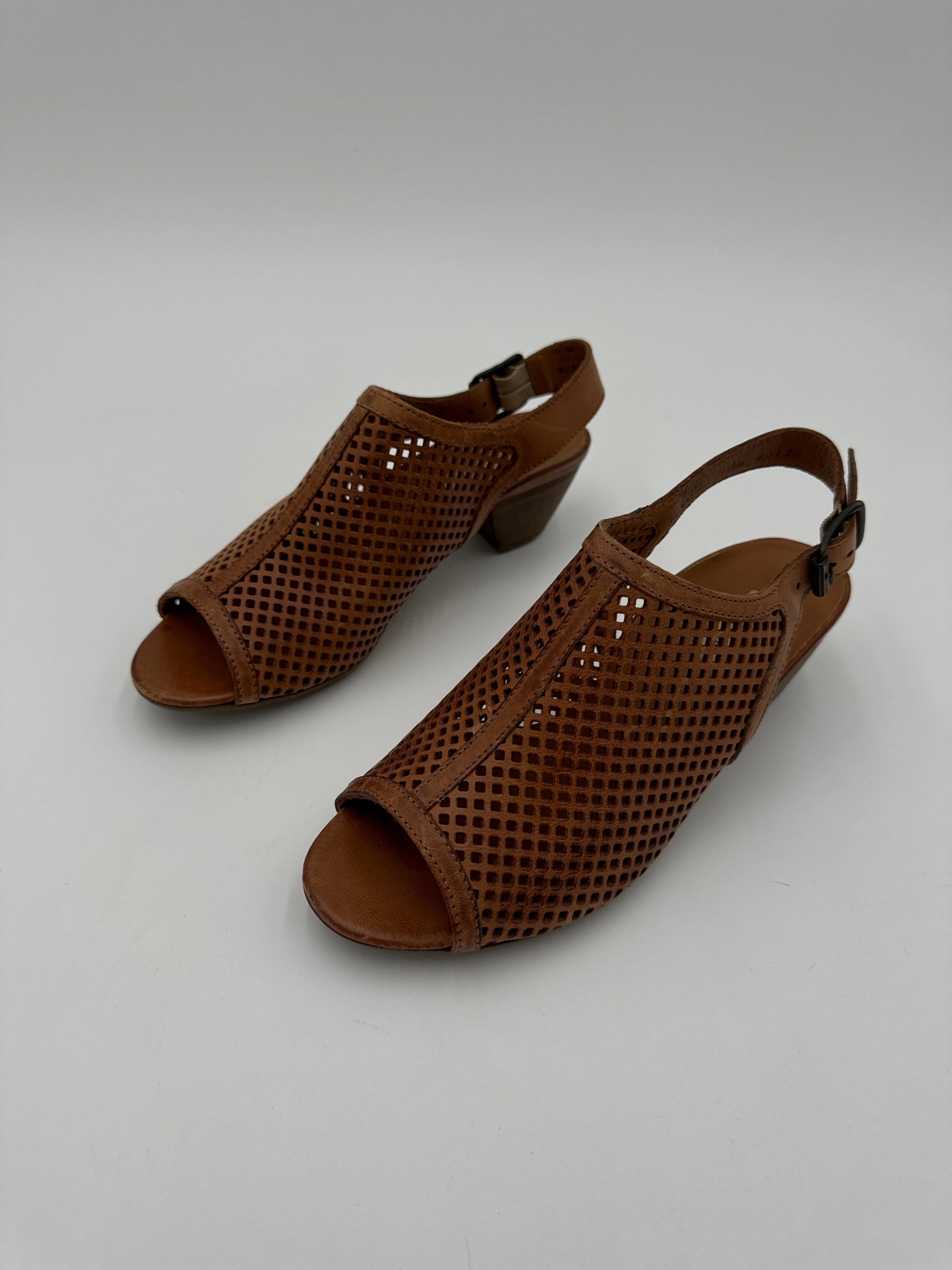 Sandals Heels Block By Paul Green In Brown