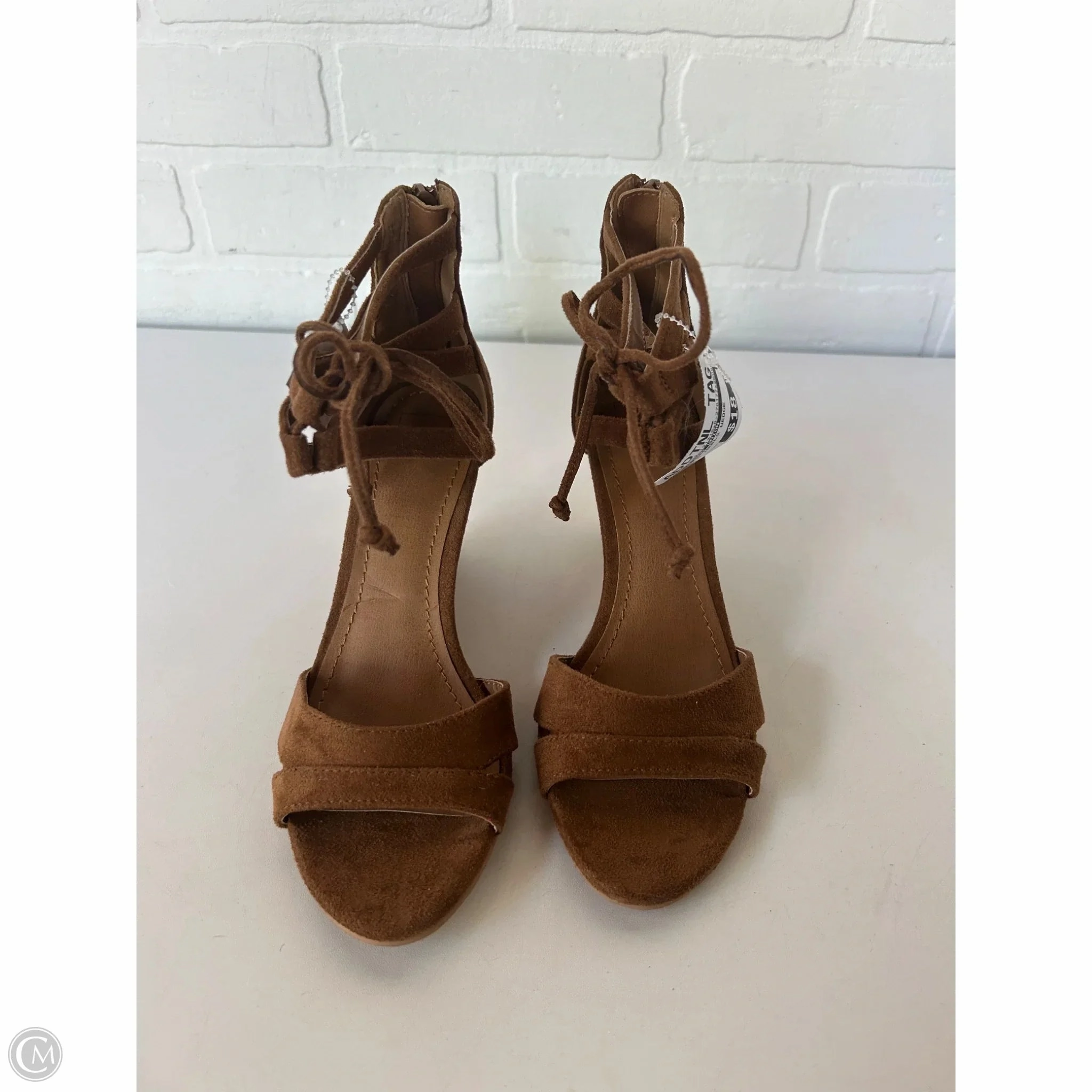 Sandals Heels Wedge By 14th And Union In Brown, Size: 6