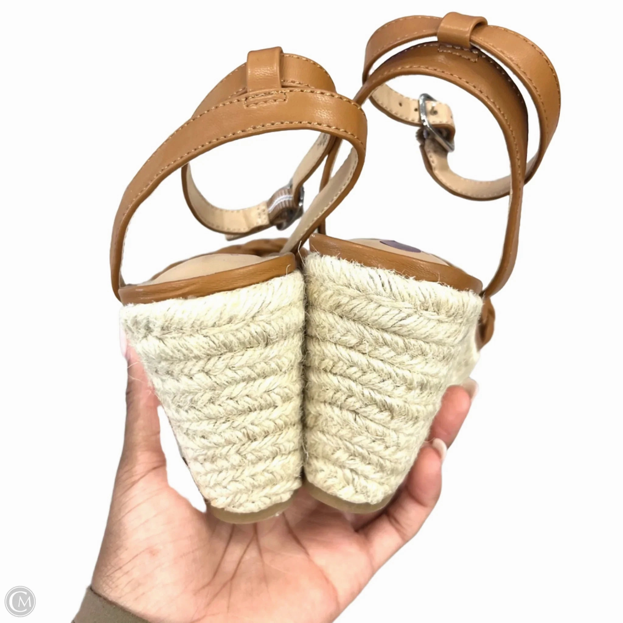 Sandals Heels Wedge By A New Day In Brown, Size: 7