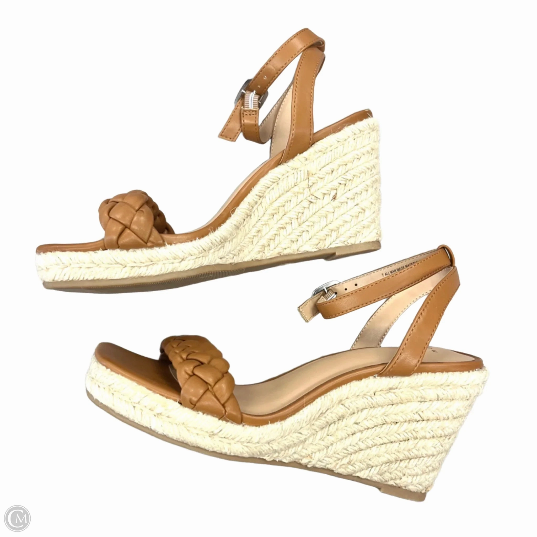 Sandals Heels Wedge By A New Day In Brown, Size: 7