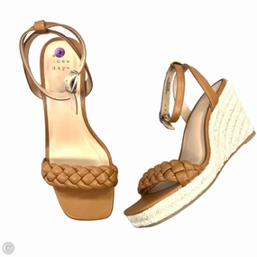 Sandals Heels Wedge By A New Day In Brown, Size: 7