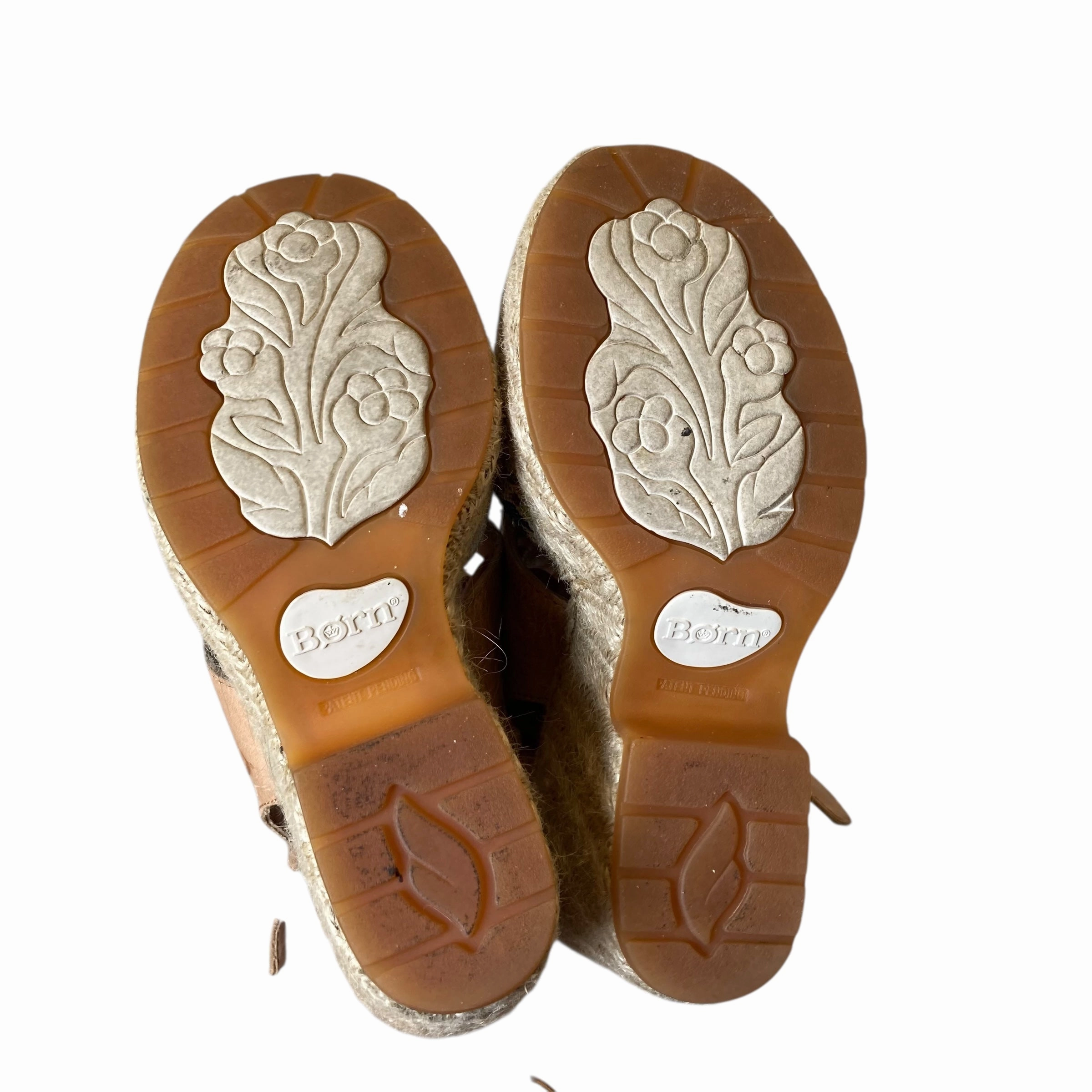 Sandals Heels Wedge By Born In Multi, Size:8