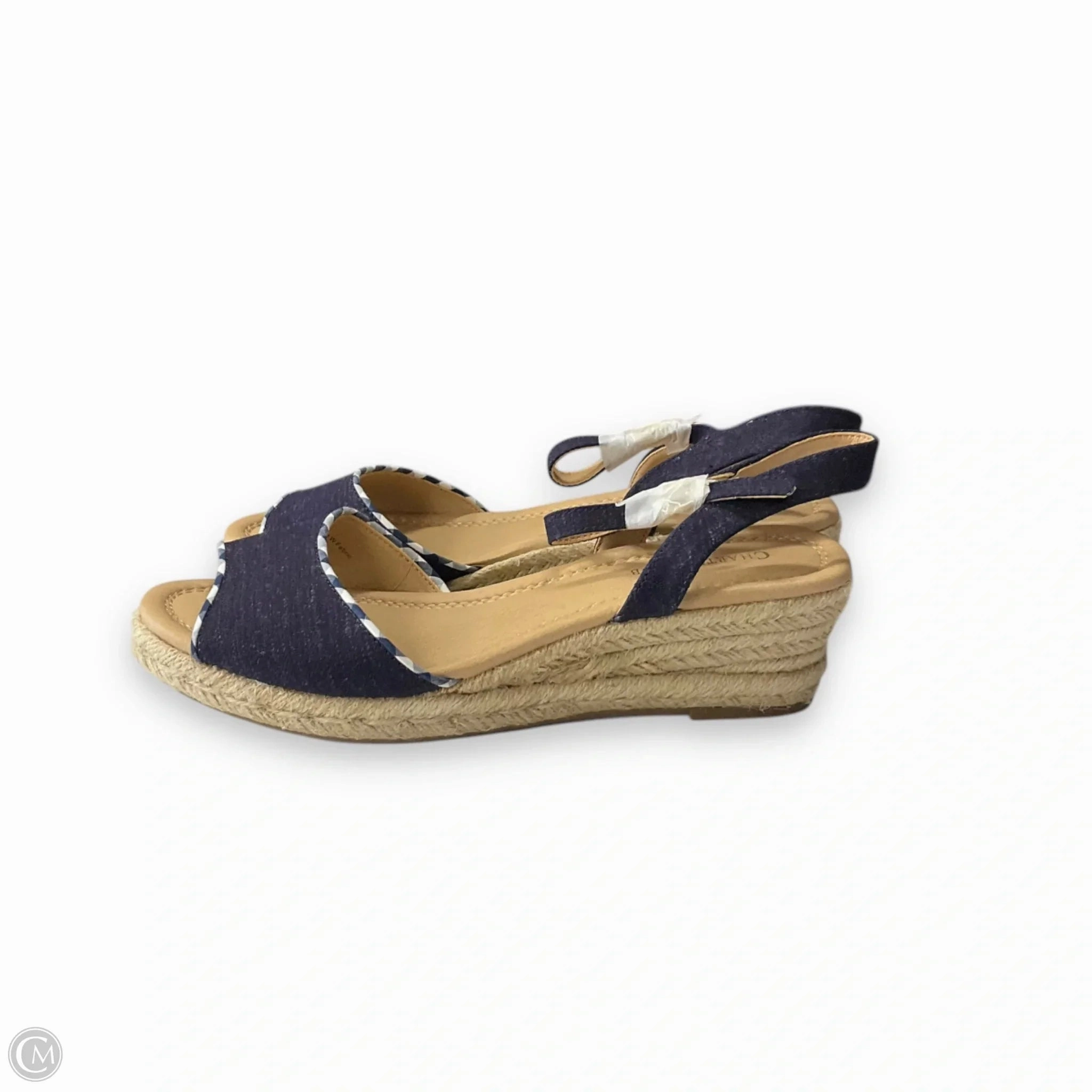 Sandals Heels Wedge By Charter Club In Navy, Size: 8.5