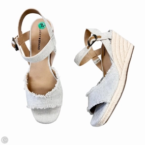 Sandals Heels Wedge By Lucky Brand In Taupe, Size: 9.5