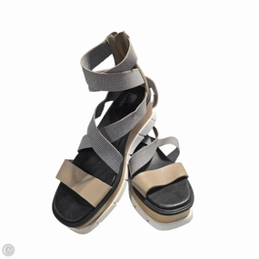 Sandals Heels Wedge By Otbt In Beige, Size: 10