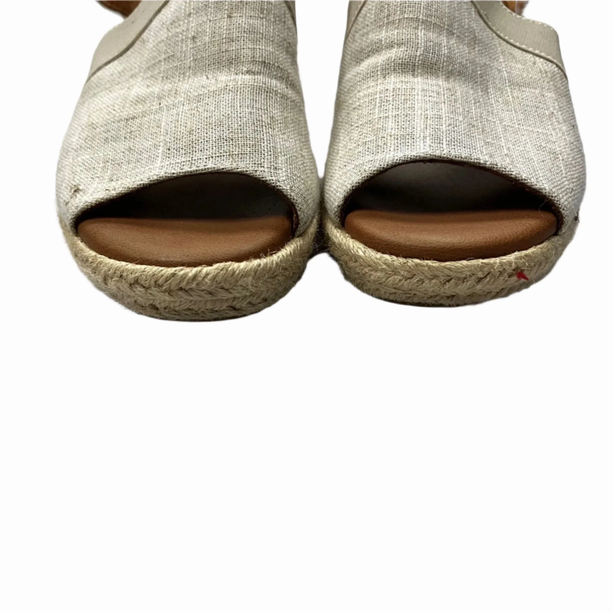 Sandals Heels Wedge By Sonoma In Cream, Size: 6.5