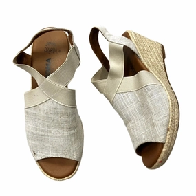 Sandals Heels Wedge By Sonoma In Cream, Size: 6.5