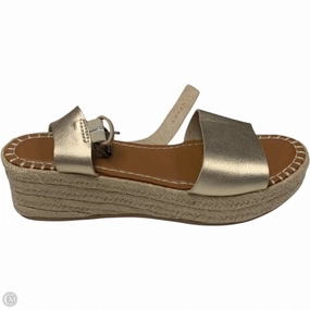 Sandals Heels Wedge By Universal Thread In Gold, Size: 8.5