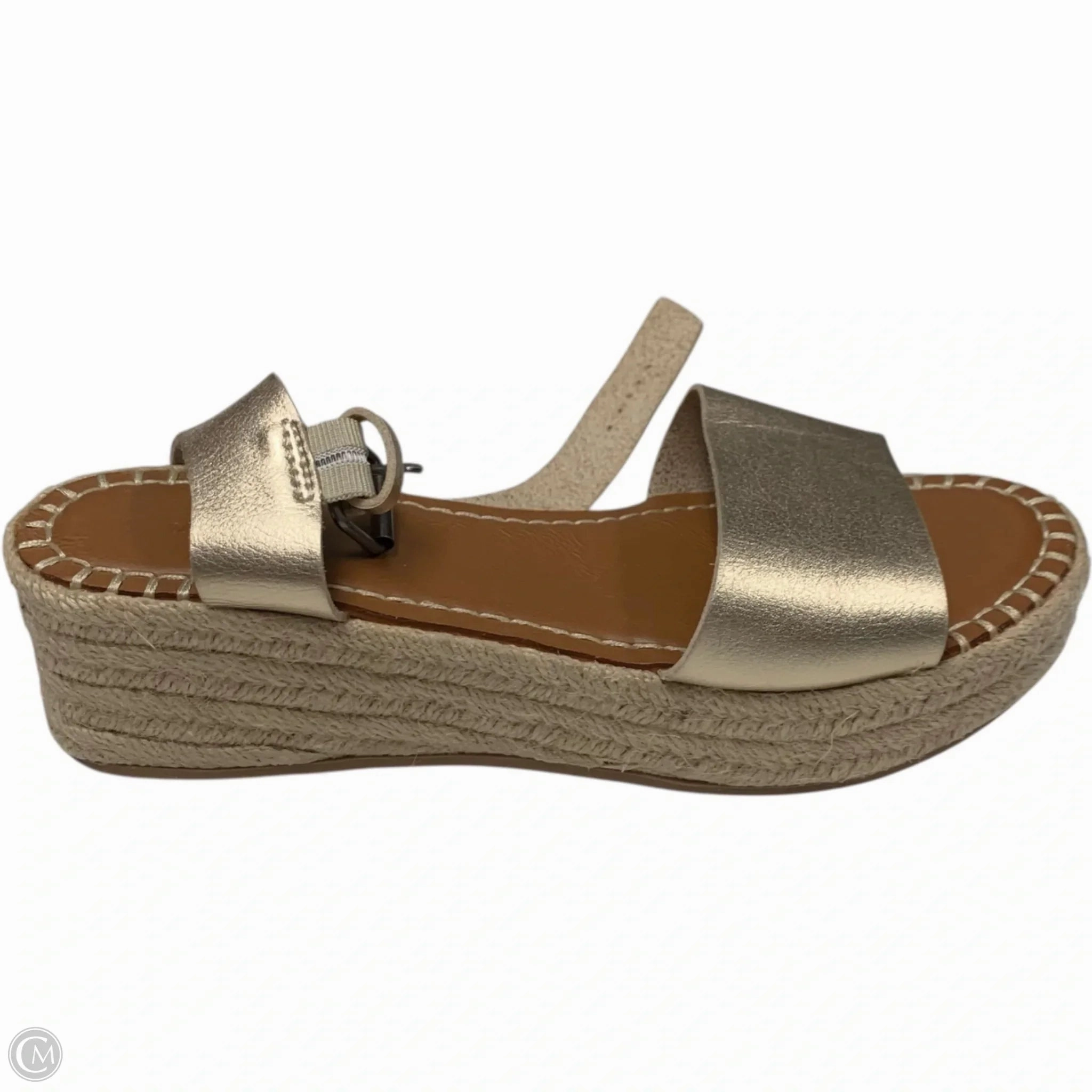 Sandals Heels Wedge By Universal Thread In Gold, Size: 8.5