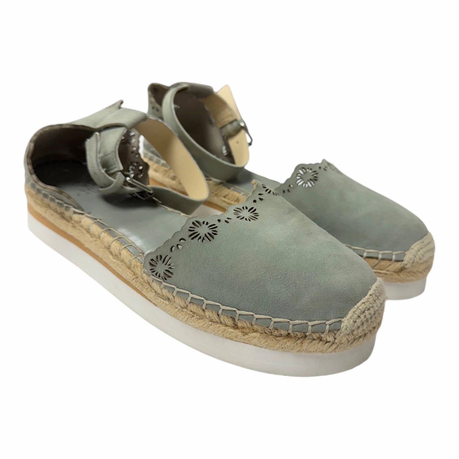 Sandals Heels Wedge By Vince Camuto In Green, Size:9.5