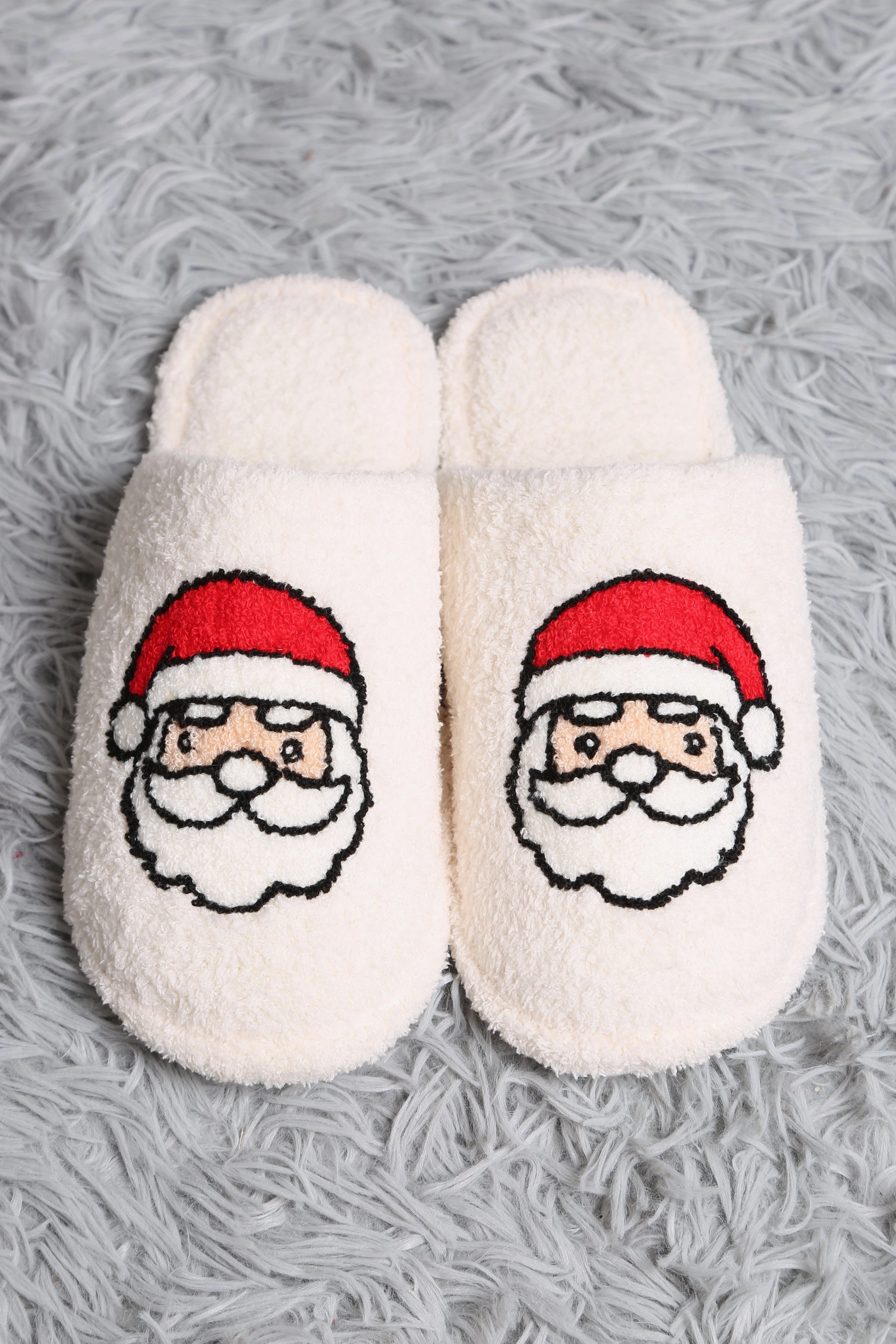 Santa Embroidered Slipper - Final Sale