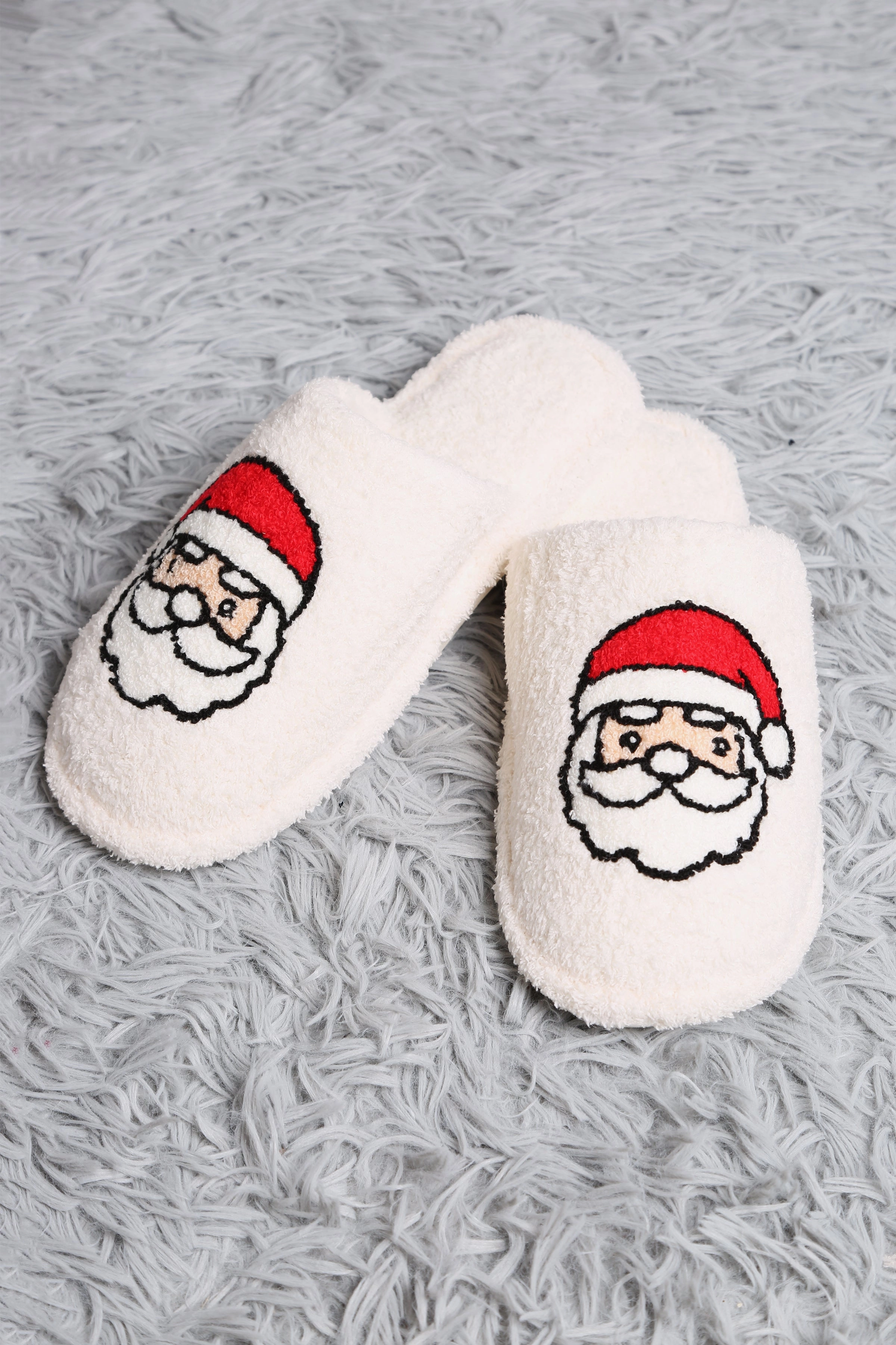 Santa Embroidered Slipper - Final Sale