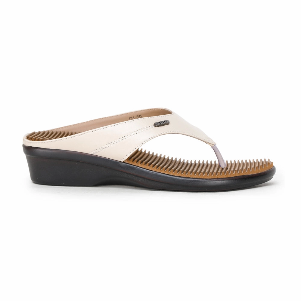 Senorita Casual (Beige) Slipper For Women D1-50 By Liberty