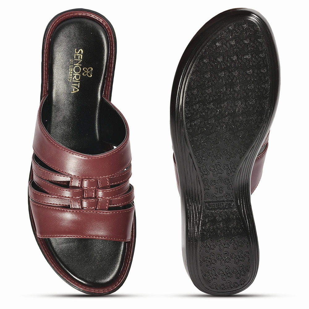 Senorita Casual (Cherry) Slippers For Ladies DZL-809 By Liberty
