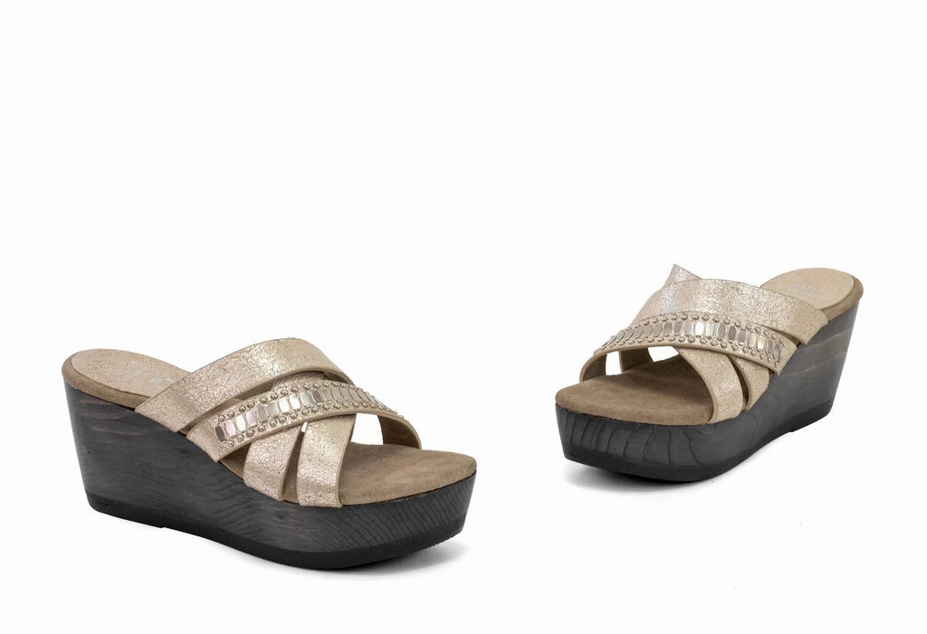 Shay Wedge - White Gold Sheen