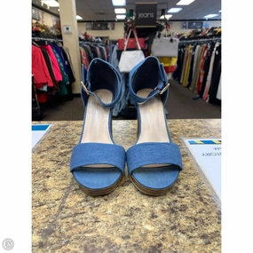 Shoes Heels Block By Shoedazzle In Blue Denim, Size: 7.5
