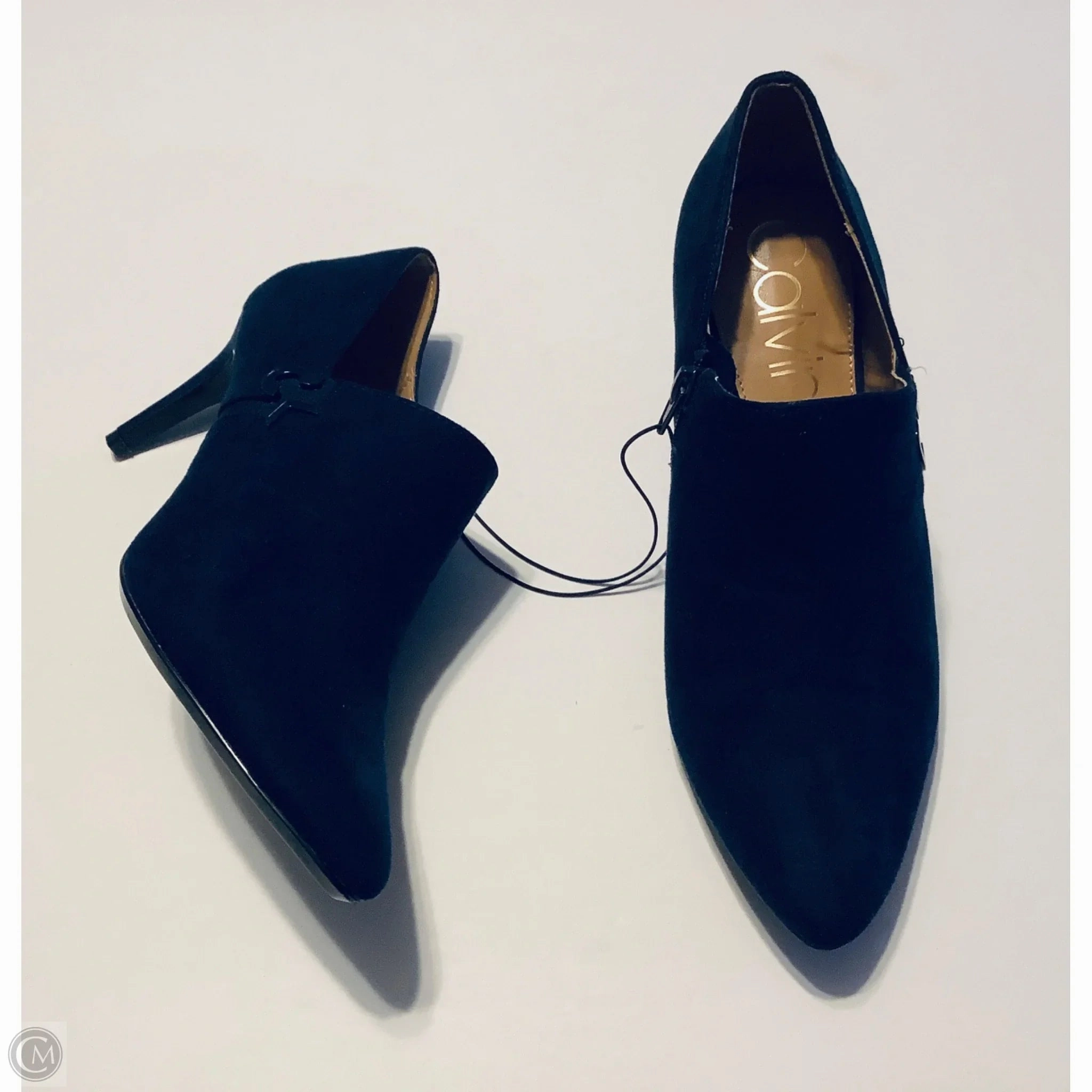 Shoes Heels Stiletto By Calvin Klein In Navy, Size: 10
