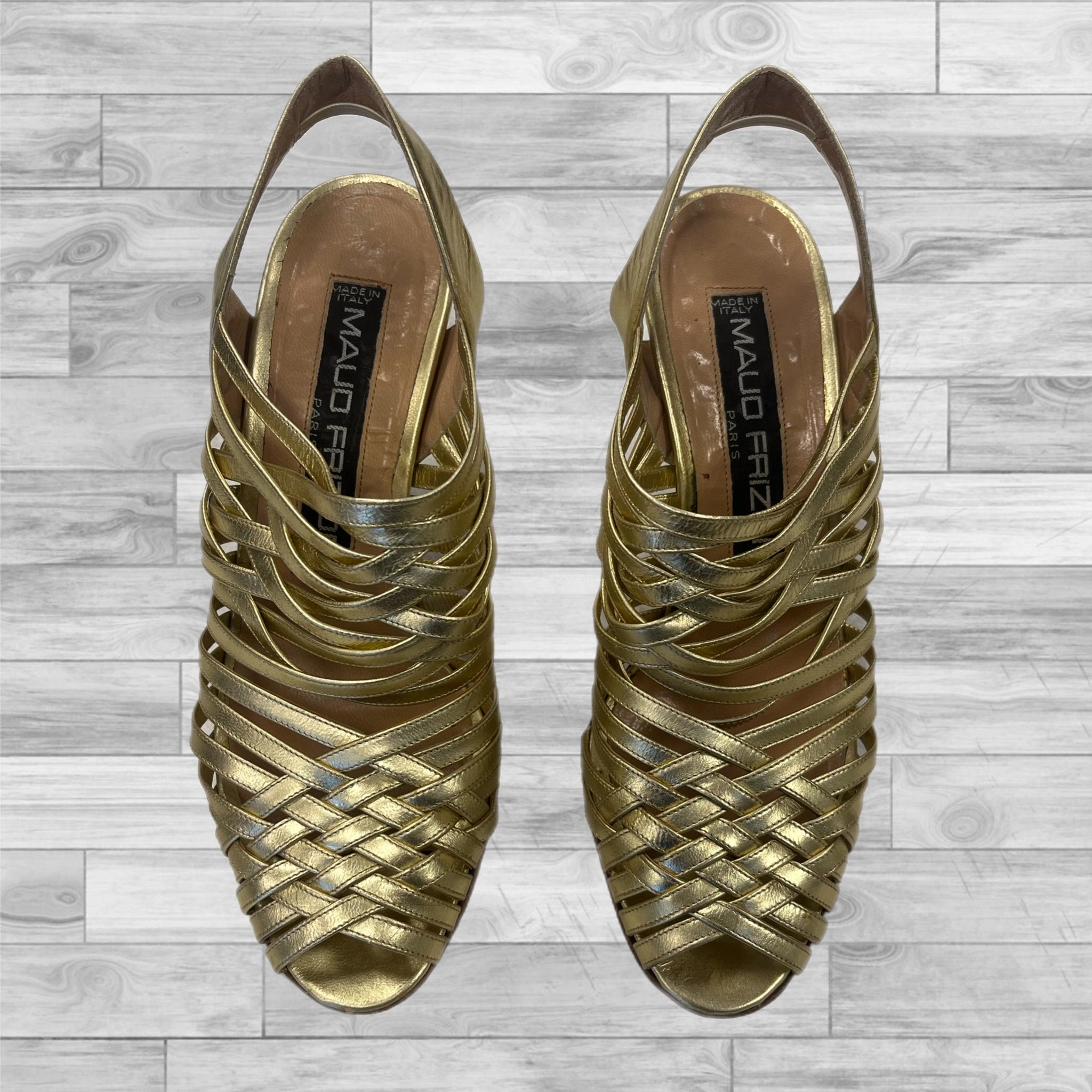 Shoes Heels Stiletto By Cmb In Gold, Size: 6