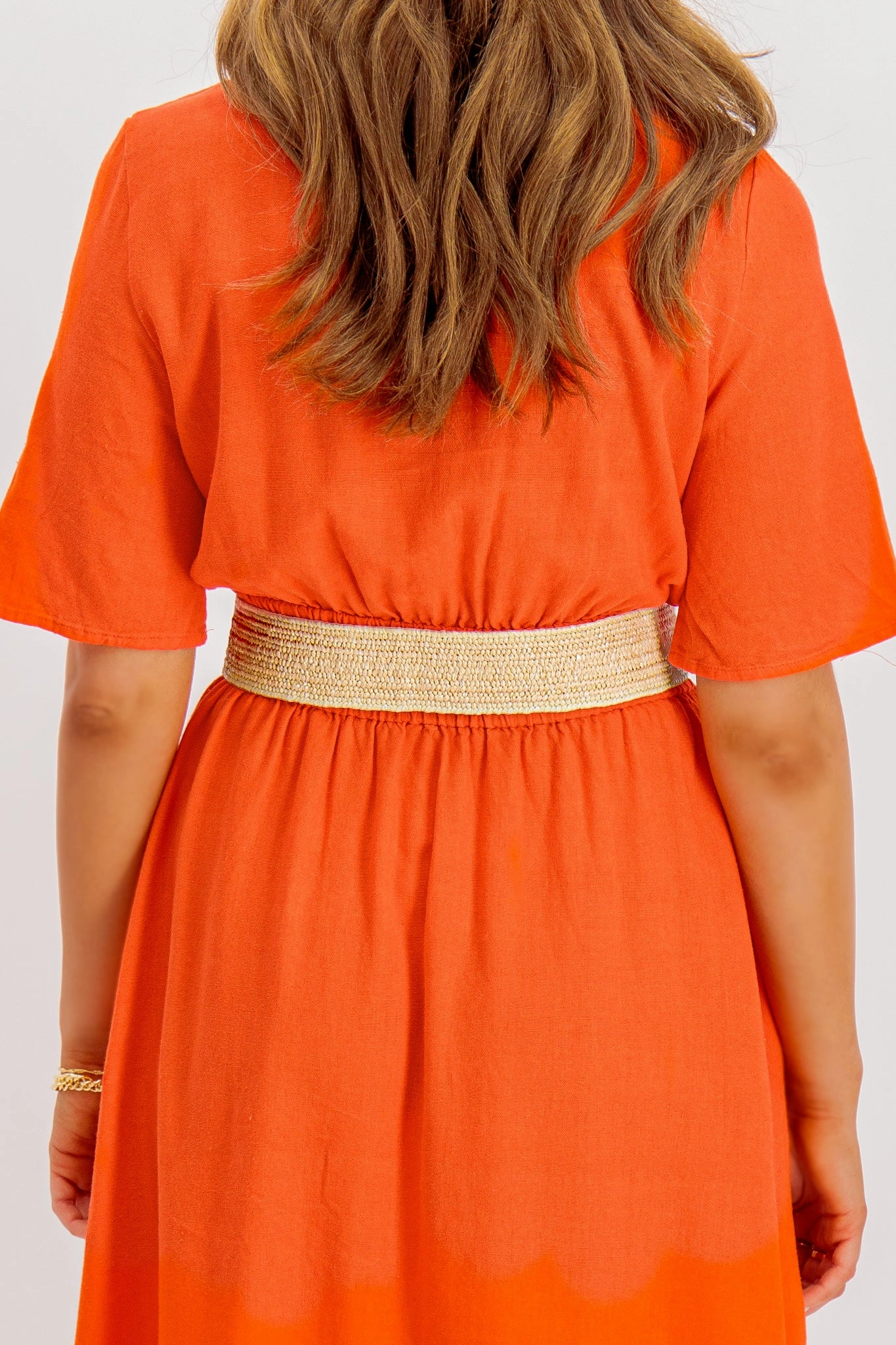 Sole Beige Straw Waist Belt