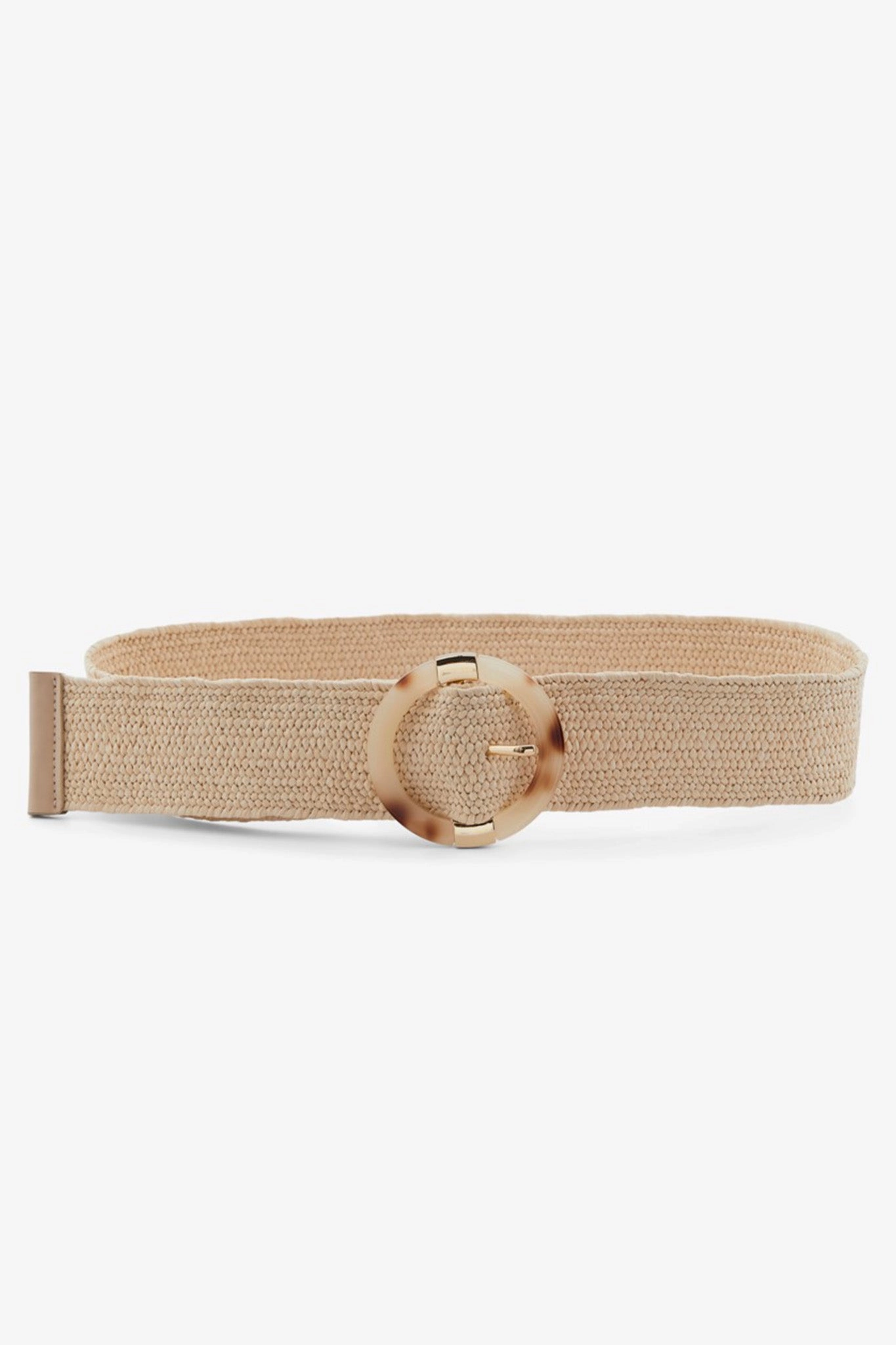 Sole Beige Straw Waist Belt