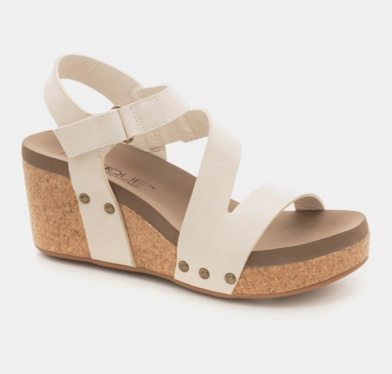 Spring Fling Wedges Cream by Corkys - Final Sale
