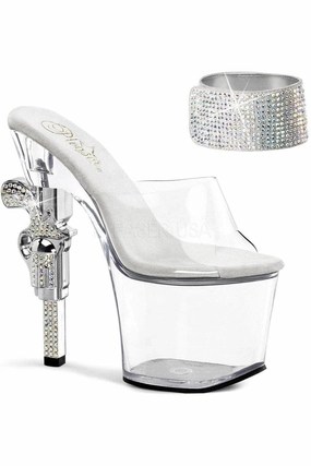 SS-REVOLVER-712 Platform Sandal  | Clear Vinyl