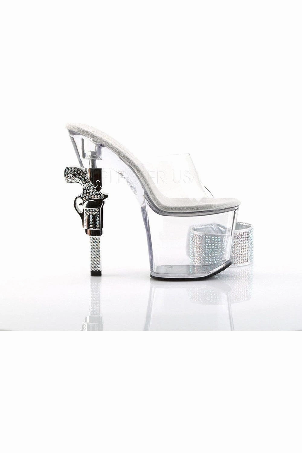 SS-REVOLVER-712 Platform Sandal  | Clear Vinyl