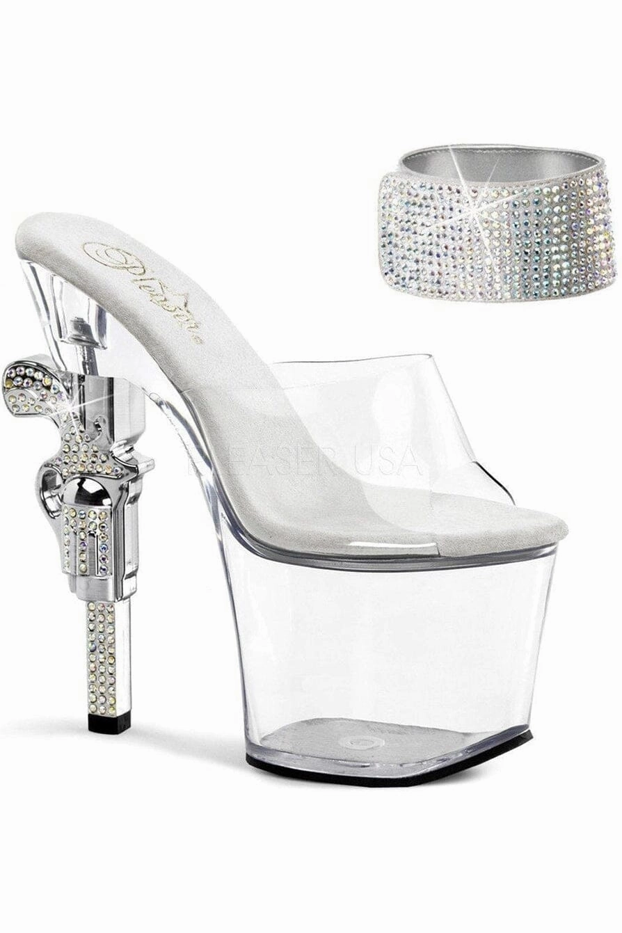 SS-REVOLVER-712 Platform Sandal  | Clear Vinyl