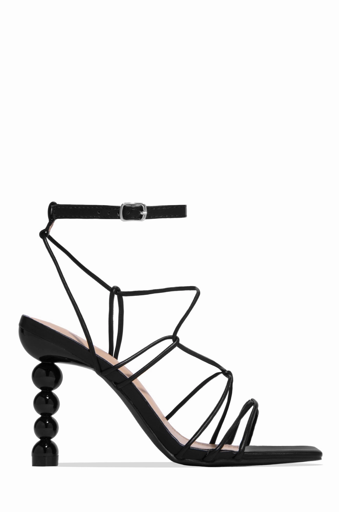 St. Barts Summer Square Toe Strappy Heels - Pink