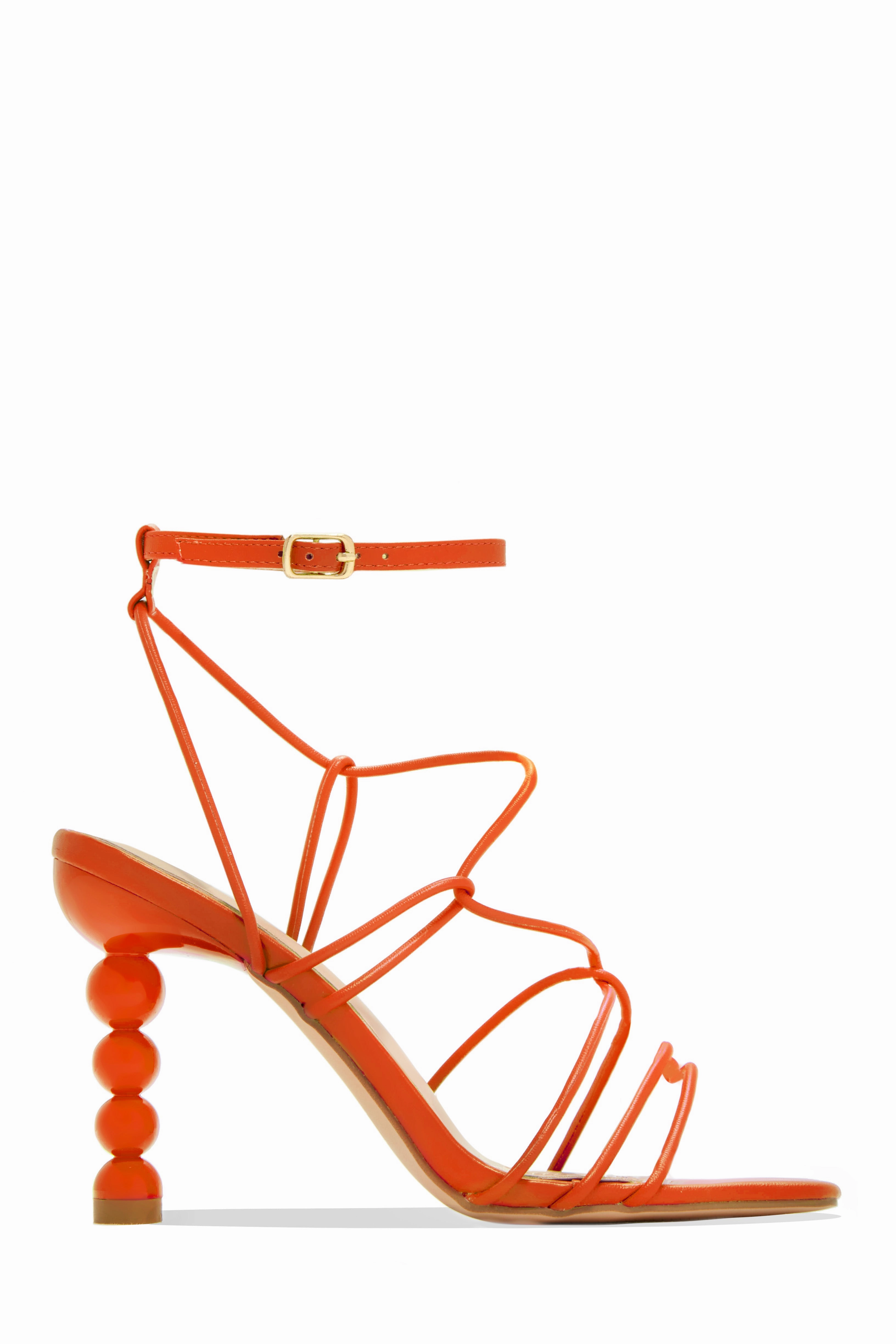 St. Barts Summer Square Toe Strappy Heels - Pink
