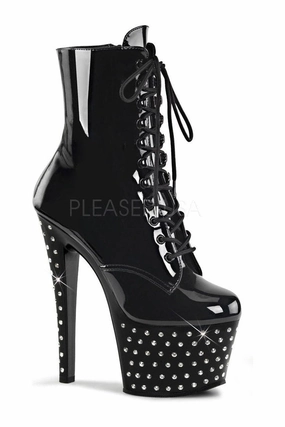 STARDUST-1020-7 Platform Boot  | Black Patent